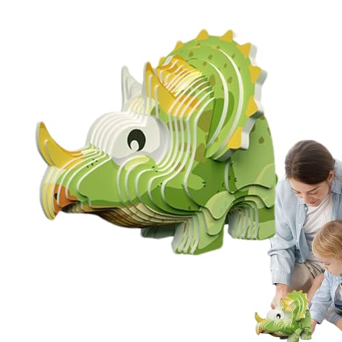 Shenrongtong Kinder-Dinosaurier-Puzzle,Dinosaurier-Puzzles für Kinder | Dinosaurier-Tierpuzzle,Dinosaurier-Bausteine, 3D-Tierpuzzle für das Lernen im Vorschulalter, frühpädagogisches Training der von Shenrongtong