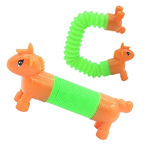 Shenrongtong Mini-Röhrchen, für kleine Tiere, ausziehbar – Sensory Toy Party Favor Fidget Toys Birthday Classroom Preis beruhigender Stress von Shenrongtong