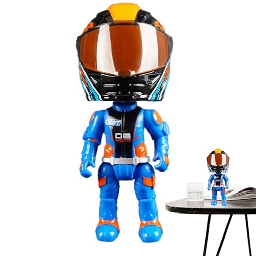 Shenrongtong Motorrad -Puppenfahrer, Transformation von Motorradpuppen, Q -Version Sammlerfigur, Motorradmodell für Schreibtisch -Deco von Shenrongtong