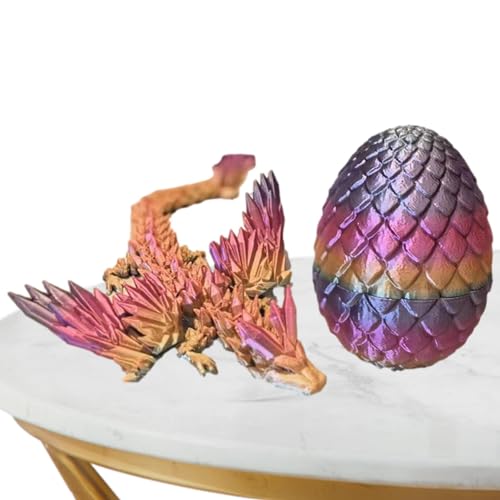 Shenrongtong Mystery Dragon Egg, Drachenei-Spielzeug - Kreativer 3D-Gedruckter Drache im Ei-Zappelspielzeug,Flexible gefüllte Ostereier, Ostereier mit Spielzeug im Inneren, Drachen-Ostereier für die von Shenrongtong