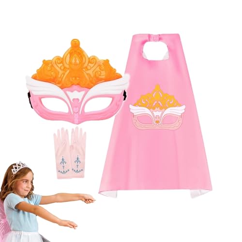 Shenrongtong Prinzessinnen-Verkleidungsspielzeug, Prinzessinnen-Verkleidungsset für Mädchen - Schmuck-Anziehspielzeug für Mädchen,Prinzessinnen-Kleidung mit Zauberstab und Zubehör für kleine Mädchen von Shenrongtong