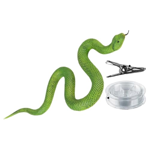 Shenrongtong Schlangenstreich mit Schnurclip, realistischer Schlangenstreich, Gefälschte Schlangen-Streich-Requisiten, Simulationsschlangenspielzeug mit Schnur und Clip für einfache Einrichtung, von Shenrongtong