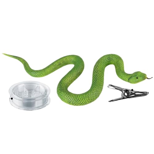 Shenrongtong Schlangenstreich mit Schnurclip, realistischer Schlangenstreich | Schlangenspielzeug aus Silikon,Simulationsschlangenspielzeug mit Schnur und Clip für einfache Einrichtung, von Shenrongtong