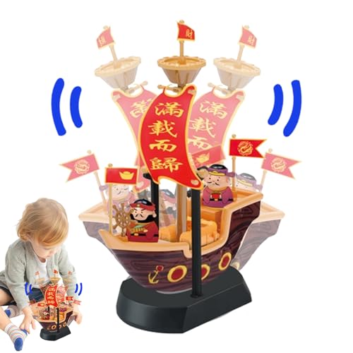 Shenrongtong Spielzeug zum Zusammenbauen von Booten, Schaukelbootspielzeug - Schaukelschiff Neujahrs-Montagespielzeug - Buntes Bootsspielzeug für Jungen und Mädchen, niedliches Schiffsmodell für von Shenrongtong