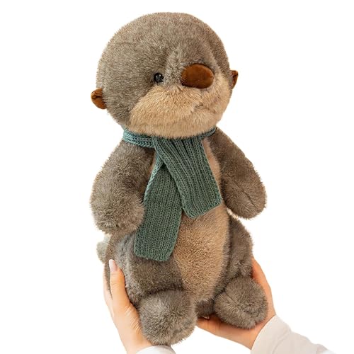 Shenrongtong Tierplüschspielzeug, gefüllter Tierplüsch, Plüschkissen mit Schal, Interaktives Spiel, Schlafzimmerdekor, Huggable -Kuschelkissen für Esszimmer Schlafzimmer Wohnzimmer von Shenrongtong