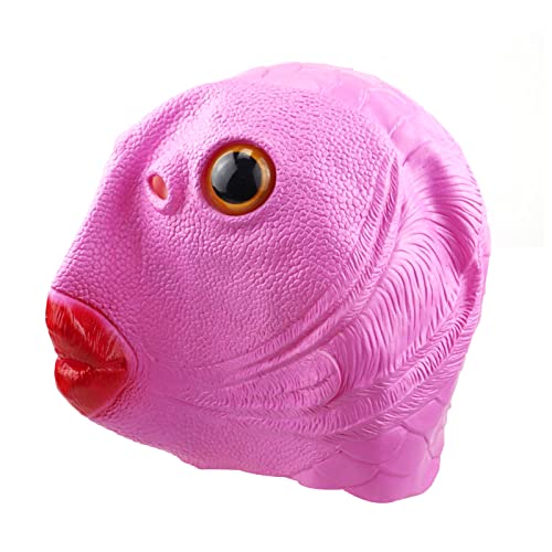 Shenrongtong Voller Kopf Tiermaske | Niedliche Fischkopf-Maske - Fisch-Maske, realistische Vollkopf-Maske, Kostü für Halloween-Karnevals-Kostü -Party-Maske von Shenrongtong