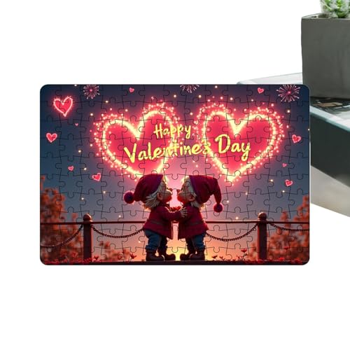 Valentinstag-Puzzle für Kinder,Puzzle Valentinstag | STEM-Puzzlespielzeug - Buntes Valentinstag-Puzzle, Set mit 130 romantischen, herausfordernden Puzzles für Kinder und Erwachsene, von Shenrongtong