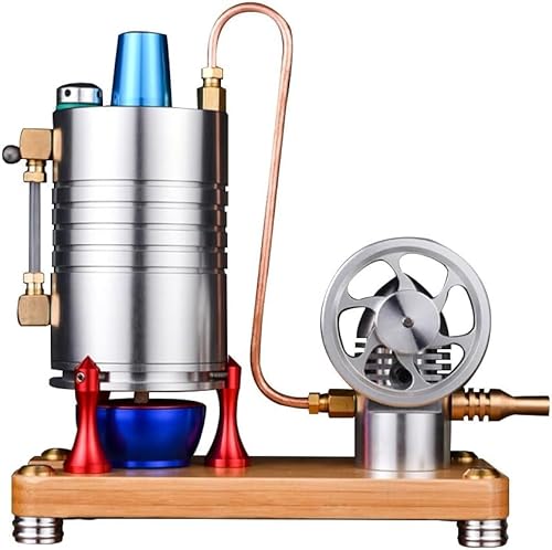 Dampfmaschine Bausatz, Retro-Ganzmetallmodell Einer vertikalen Dampfmaschine Physikalische Experiment für Kinder und Erwachsene von Shepatio