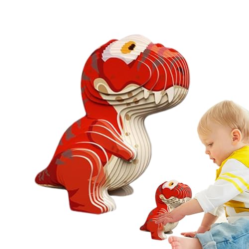 Shichangda Dinosaurier-Puzzles für Kinder,3D-Dinosaurier-Puzzles | Papier-Dinosaurier-Puzzle-Spielzeug | Dinosaurier-Lernaktivität, Lernspielzeug, pädagogisches Lernspielzeug für die von Shichangda