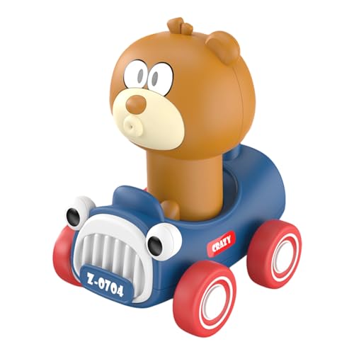Shichangda Spielzeugautos zum Aufziehen,Cartoon-Tier-Reibungsautos - Lustiges, süßes, lebendiges, interaktives Push & Go-Autospielzeug für Weihnachten, Geburtstag, Sommerstrand von Shichangda