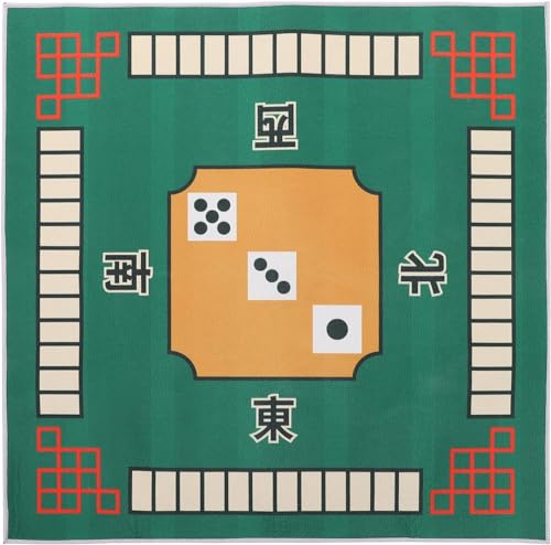 Mahjong-Matte, quadratische Mahjong-Tischdecke, für Zuhause, Desktop-Spiele, Tischdecke (78 x 78 cm), 1 Stück von Shidongbla