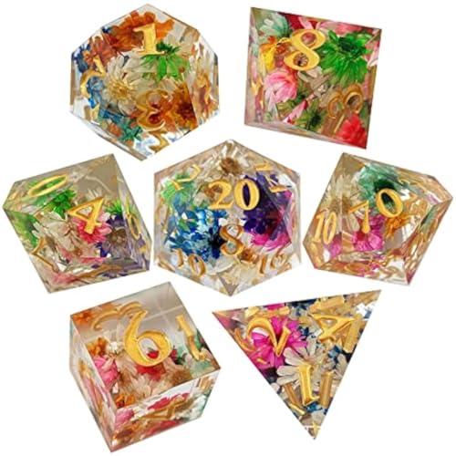 Polyedrisches Würfel-Set, tragbar, graviert, für Partys, Tischspiele, KTV, 7 Stück Polyedrisches Würfel-Set, tragbar, graviert, für Partys, Tischspiele, KTV, 7 Stück von Shidongbla