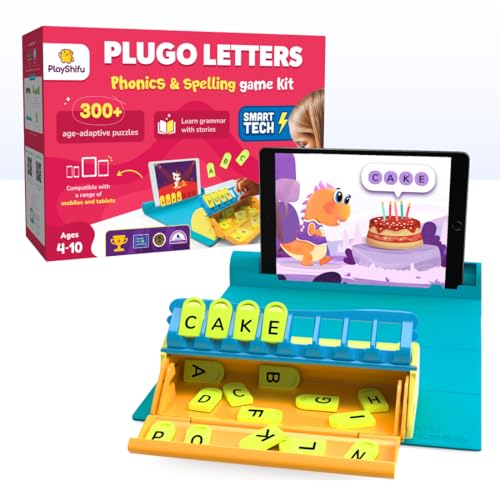 Shifu Plugo Letters – Wortbau mit Geschichten und Puzzles | Lernspielzeug STEM für Kinder von 5 bis 10 Jahren | Interaktive Vokabelspiele von Shifu