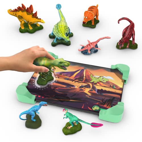 Tacto Dino by PlayShifu (app based) - Interactive Board Game Set with 10 Dinosaur Figurines, World of Dinosaur Toy, Brain Games Gifts for Boys & Girls for Ages 4-10 (tablet not included) von Shifu