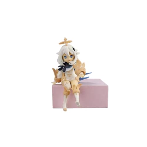 Shimely für Sitting Position Paimon Figur Handgefertigte PVC-Anime-Cartoon-Figuren, Anime-Charakter-Puppenmodelle, Charakter-Statue zum Sammeln,Geeignet für Personen ab 14 Jahren. von Shimely