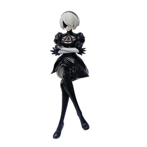 Shimely für Yorha Figur Handgefertigte PVC-Anime-Cartoon-Figuren, Anime-Charakter-Puppenmodelle, Charakter-Statue zum Sammeln,Geeignet für Personen ab 14 Jahren. (2B) von Shimely
