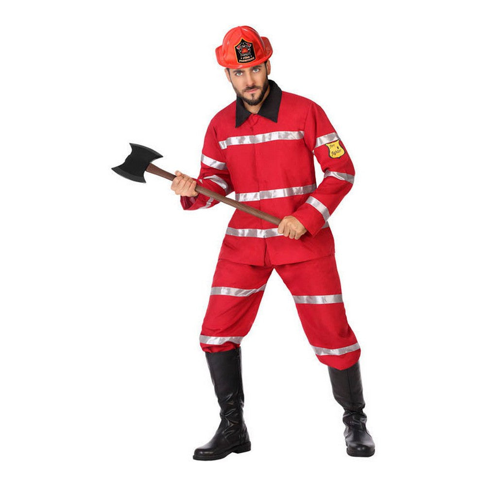 Verkleidung für Erwachsene DISFRAZ BOMBERO XS-S Shine Inline 57034 Rot Feuerwehrmann XS/S (2 Stücke) von Shine Inline