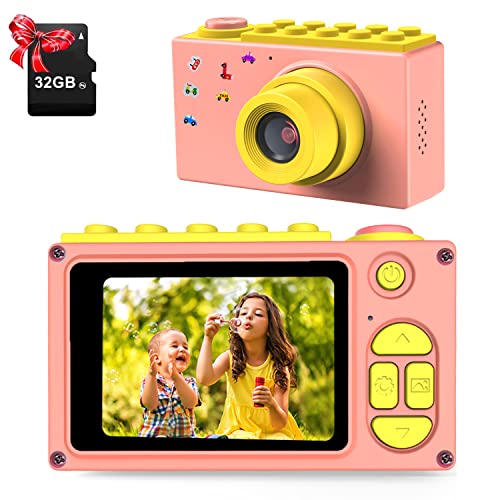 ZumYu Kinderkamera, 24 MP Mini-Digitalkamera für Kinder, Zoom, Video, FHD, Doppelobjektiv, für 3 – 12 Jahre, Mädchen, Jungen, Neujahr, Spielzeug, mit 16 GB TF-Karte von ShinePick