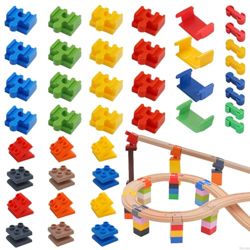 Shinybox 38 Stück Holzeisenbahn Schienen Adapter, Eisenbahn Spielzeug Zubehör, Universal Holzeisenbahn Adapter Set, Holz Eisenbahn Kinder Zug Spielzeug Zubehör für Kinder im Alter Von 3-14 Shinybox 38 Stück Holzeisenbahn Schienen Adapter, Eisenbahn Spielzeug Zubehör, Universal Holzeisenbahn Adapter Set, Holz Eisenbahn Kinder Zug Spielzeug Zubehör für Kinder im Alter Von 3-14 von Shinybox