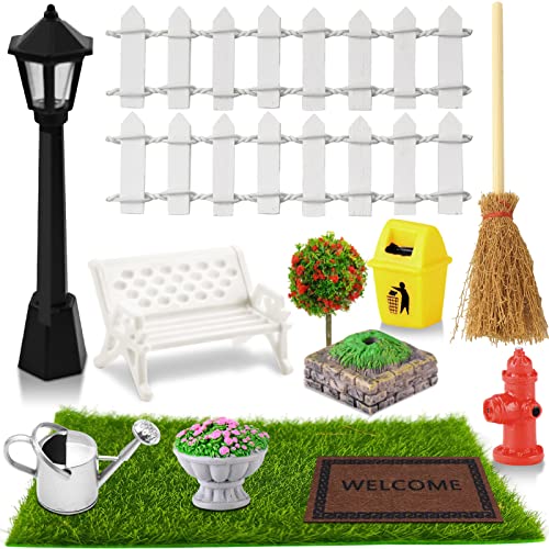 Shinybox Miniatur Garten Zubehör, 13 Stück Miniatur Gartengeräte, Mini Garten Möbel Deko Set, Geeignet zum Dekorieren Eines Minigartens, Weihnachtswichtel Zubehör von Shinybox