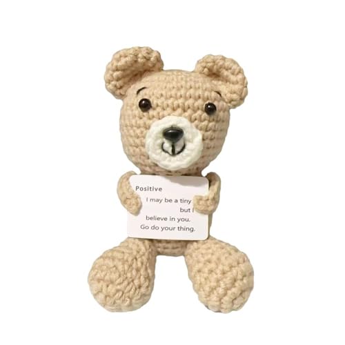 Shinyruo Positive Bär häkeln, Positive Bär Emotionale Unterstützung Häkeln, Bär Niedliche Handgemachte Strickkarte, Positive Puppe Geschenke Em mit Shinyruo Positive Bär häkeln, Positive Bär Emotionale Unterstützung Häkeln, Bär Niedliche Handgemachte Strickkarte, Positive Puppe Geschenke Em mit von Shinyruo