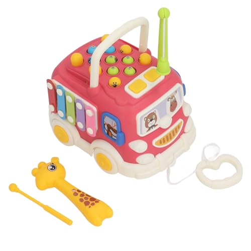 Shipenophy Baby-Musik-Bus-Spielzeug, Sensorische Entwicklung, Klaviertasten-Design, Frühe Bildung, Sicheres und Langlebiges Kunststoff-Bus-Hammer-Schlagspielzeug für Kleine für den von Shipenophy