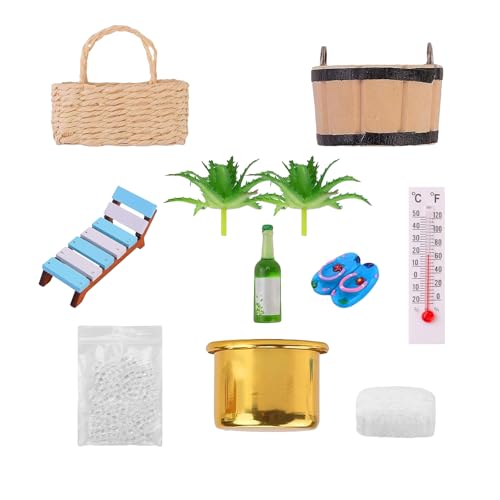 Shirene Miniatur dekorative Sauna Zubehör Set,11 Stück Mini dekorative Sauna Zubehör Mini Strand Zubehör Mini dekorative Sauna Zubehör Set ist geeignet für Foto Requisiten und Dekorationen Shirene Miniatur dekorative Sauna Zubehör Set,11 Stück Mini dekorative Sauna Zubehör Mini Strand Zubehör Mini dekorative Sauna Zubehör Set ist geeignet für Foto Requisiten und Dekorationen von Shirene