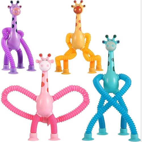 Shirene Teleskop Giraffe Saugnapf Spielzeug,4 Stück Dehnbare Pop-Tubes,Telescopic Suction Cup Giraffe Toy,Lustiges Pädagogisches Stressabbau-Spielzeug für Kinder Erwachsene Shirene Teleskop Giraffe Saugnapf Spielzeug,4 Stück Dehnbare Pop-Tubes,Telescopic Suction Cup Giraffe Toy,Lustiges Pädagogisches Stressabbau-Spielzeug für Kinder Erwachsene von Shirene