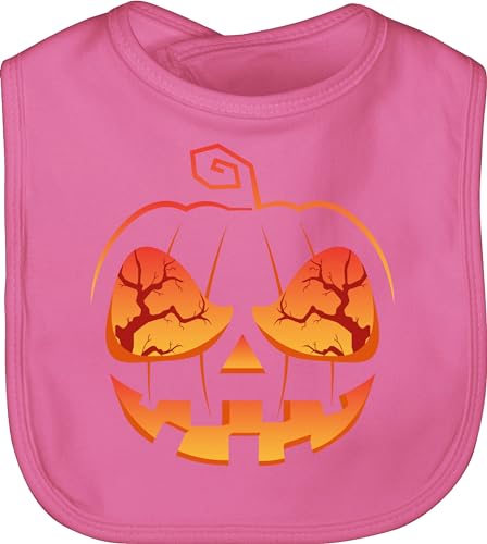 Shirtracer Baby Lätzchen - Halloween - Babys - Kürbis Gesicht Kürbiskostüm Kürbis Verkleidung - Unisize - Pink - haöloween halooween costum haloween outfits kost m gruselige gruseliges happy grusel von Shirtracer