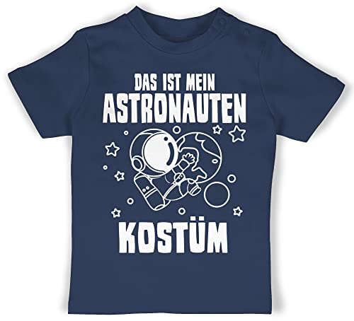 Baby T-Shirt Mädchen Jungen - Karneval & Fasching - Das ist mein Astronauten Kostüm - Astronaut Weltraum Astronautenkostüm NASA Astronautenanzug Raumanzug Weltall - 18/24 Monate - Navy Blau von Shirtracer