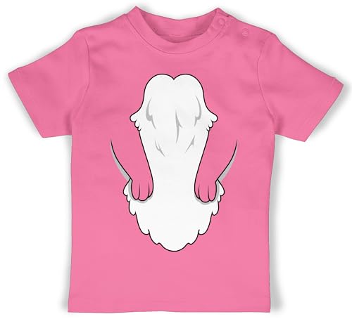 Baby T-Shirt Mädchen Jungen - Karneval & Fasching - Tier Kostüm - 12/18 Monate - Pink - &fasching partnerlook jeck kölner und sprüche lustig kölscher klamotten karneval+rot+weiss gärtner von Shirtracer