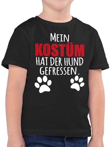 Kinder T-Shirt Jungen - Karneval & Fasching - Mein Kostüm hat der Hund gefressen - Dog Hundekostüm Faschingskostüme - 116 (5/6 Jahre) - Schwarz - lustige+faschings+t-shirt+kinder carneval von Shirtracer