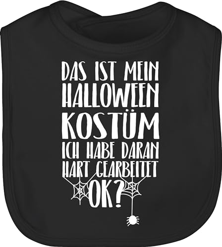 Baby Lätzchen - Das ist mein Halloween Kostüm - Unisize - Schwarz - horror spinne haloween helloween halloeween jalloween hallowen hallowwee halooween heloween gruselig gruseliges grusel heeloween von Shirtracer