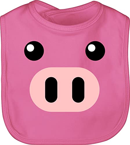 Baby Lätzchen - Karneval & Fasching - Schwein Kostüm - Schweinchen Schweine Sau Ferkel Pig Schweinebau - Unisize - Pink - fastnacht latz faschings fasnacht karnevals verkleidung kinderfasching von Shirtracer