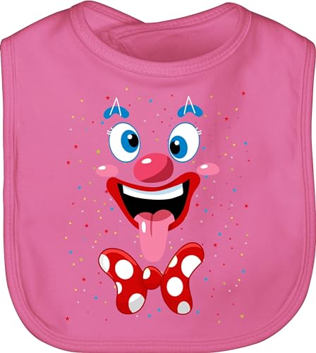 Shirtracer Baby Lätzchen - & - Clown Gesicht Kostüm Karneval Clownkostüm Lustig Fasching - Unisize - Pink - &fasching karneval&fasching kostium karneval& fasnet verkleiden lustiges faschings von Shirtracer