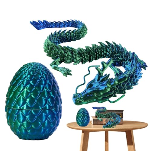 3D Gedrucktes Drachenei Beweglicher Kristalldrache Geheimnisvolle Drachen Spielzeug Realistische Drachen Figuren Flexible Gelenke Easter Drachenei Spielzeug für Kinder und Erwachsene von Shitafe