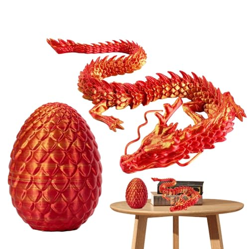 3D Gedrucktes Drachenei Beweglicher Kristalldrache Geheimnisvolle Drachen Spielzeug Realistische Drachen Figuren Flexible Gelenke Easter Drachenei Spielzeug für Kinder und Erwachsene von Shitafe