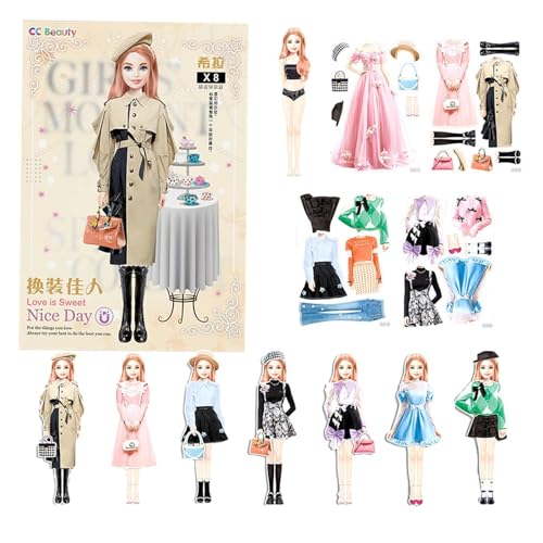 Magnetische Anziehpuppen, Magnetisches Spielzeug für Mädchen | Magnetische Anziehpuppen Set Mit Beautiful Kleidung Und Accessoires | Magnetische Prinzessinnen Dress Up Spielset Magnetische Anziehpuppen, Magnetisches Spielzeug für Mädchen | Magnetische Anziehpuppen Set Mit Beautiful Kleidung Und Accessoires | Magnetische Prinzessinnen Dress Up Spielset von Shitafe