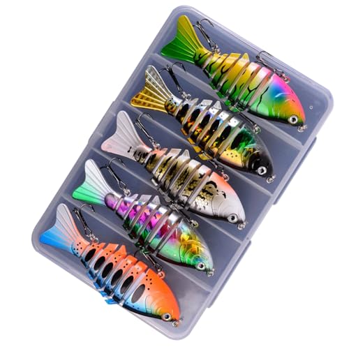 Shitafe Gegliederter Swimbait - Roboter-Köder Mit Automatischer Schwimmfunktion - 10 cm Mehrgelenk-Schwimmköder 5X Für Wels Forelle Barsch In Salzwasser Seen Und Flüssen Shitafe Gegliederter Swimbait - Roboter-Köder Mit Automatischer Schwimmfunktion - 10 cm Mehrgelenk-Schwimmköder 5X Für Wels Forelle Barsch In Salzwasser Seen Und Flüssen von Shitafe