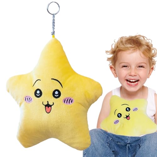 Shitafe Stern-Wurfkissen, Stern-Plüschkissen - Süßes Stern-Plüschtier-Puppenspielzeug | 22 cm großes sternförmiges süßes Spielzeug, Cartoon-Hüpfstern-Plüschtier für Kinder und Erwachsene von Shitafe