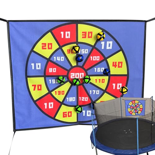 Shitafe Trampolin Dartscheibe mit 10 Klebebällen, Kinder Dartscheibe für Drinnen und Draußen, Dartboard für Trampolin, Dart Wurfspiel Set für Kinder Erwachsene, Trampolin Zubehör Shitafe Trampolin Dartscheibe mit 10 Klebebällen, Kinder Dartscheibe für Drinnen und Draußen, Dartboard für Trampolin, Dart Wurfspiel Set für Kinder Erwachsene, Trampolin Zubehör von Shitafe