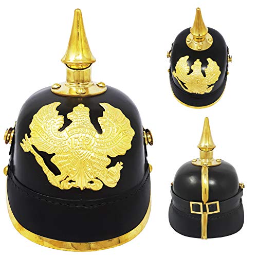 Shiv Shakti Enterprises Deutsch Purssian Helm Leder Pickelhaube Helm Replik Shiv Shakti Enterprises Deutsch Purssian Helm Leder Pickelhaube Helm Replik von Nautical Replica Hub