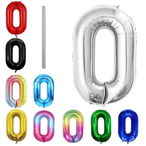 Geburtstag zahlen Luftballon 0 jahre-Silber XXL Jumbo Folienballon 40 Zoll – 101 cm Luftballons 0 Geburtstag Junge Mädchen Babyparty Geburtstagsdeko Jubiläumsparty Dekoration Geburtstag zahlen Luftballon 0 jahre-Silber XXL Jumbo Folienballon 40 Zoll – 101 cm Luftballons 0 Geburtstag Junge Mädchen Babyparty Geburtstagsdeko Jubiläumsparty Dekoration von Shixpiov
