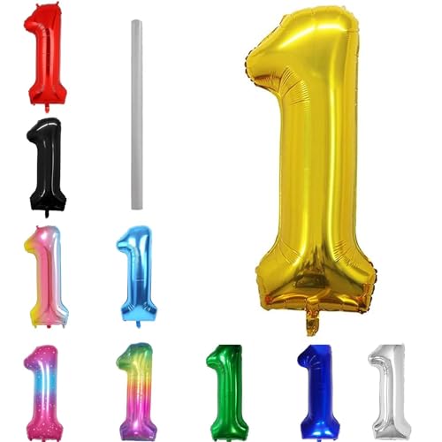 Geburtstag zahlen Luftballon 1 jahre-Gold XXL Jumbo Folienballon 40 Zoll – 101 cm Luftballons 1 Geburtstag Junge Mädchen Babyparty Geburtstagsdeko Jubiläumsparty Dekoration Geburtstag zahlen Luftballon 1 jahre-Gold XXL Jumbo Folienballon 40 Zoll – 101 cm Luftballons 1 Geburtstag Junge Mädchen Babyparty Geburtstagsdeko Jubiläumsparty Dekoration von Shixpiov