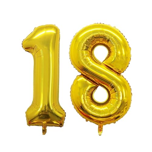 Geburtstag zahlen Luftballon 18 jahre-Gold XXL Jumbo Folienballon 40 Zoll – 101 cm Luftballons 18 Geburtstag Junge Mädchen Babyparty Geburtstagsdeko Jubiläumsparty Dekoration Geburtstag zahlen Luftballon 18 jahre-Gold XXL Jumbo Folienballon 40 Zoll – 101 cm Luftballons 18 Geburtstag Junge Mädchen Babyparty Geburtstagsdeko Jubiläumsparty Dekoration von Shixpiov