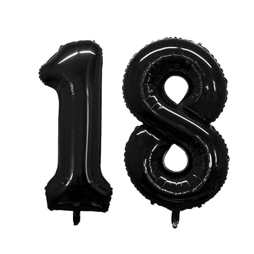 Geburtstag zahlen Luftballon 18 jahre-Schwarz XXL Jumbo Folienballon 40 Zoll – 101 cm Luftballons 18 Geburtstag Junge Mädchen Babyparty Geburtstagsdeko Jubiläumsparty Dekoration Geburtstag zahlen Luftballon 18 jahre-Schwarz XXL Jumbo Folienballon 40 Zoll – 101 cm Luftballons 18 Geburtstag Junge Mädchen Babyparty Geburtstagsdeko Jubiläumsparty Dekoration von Shixpiov