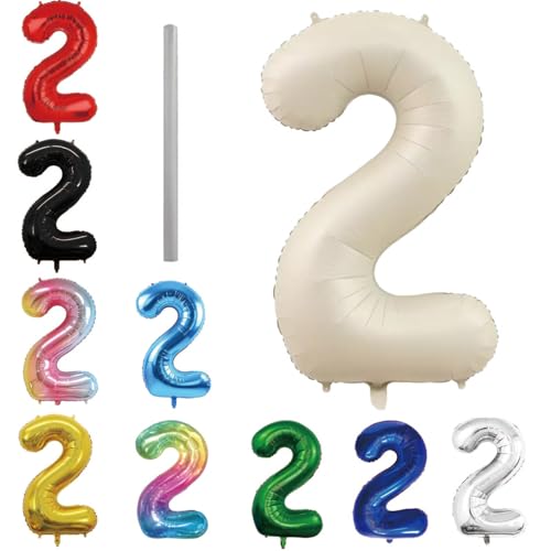 Geburtstag zahlen Luftballon 2 jahre-Cremeweiß XXL Jumbo Folienballon 40 Zoll – 101 cm Luftballons 2 Geburtstag Junge Mädchen Babyparty Geburtstagsdeko Jubiläumsparty Dekoration Geburtstag zahlen Luftballon 2 jahre-Cremeweiß XXL Jumbo Folienballon 40 Zoll – 101 cm Luftballons 2 Geburtstag Junge Mädchen Babyparty Geburtstagsdeko Jubiläumsparty Dekoration von Shixpiov