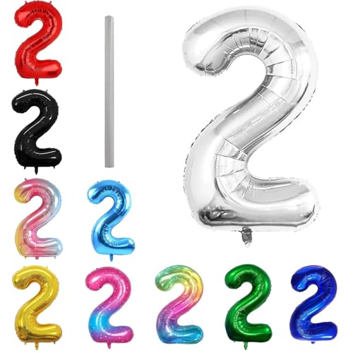 Geburtstag zahlen Luftballon 2 jahre-Silber XXL Jumbo Folienballon 40 Zoll – 101 cm Luftballons 2 Geburtstag Junge Mädchen Babyparty Geburtstagsdeko Jubiläumsparty Dekoration Geburtstag zahlen Luftballon 2 jahre-Silber XXL Jumbo Folienballon 40 Zoll – 101 cm Luftballons 2 Geburtstag Junge Mädchen Babyparty Geburtstagsdeko Jubiläumsparty Dekoration von Shixpiov