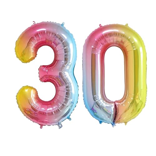 Geburtstag zahlen Luftballon 30 jahre-Farbverlauf XXL Jumbo Folienballon 40 Zoll – 101 cm Luftballons 30 Geburtstag Junge Mädchen Babyparty Geburtstagsdeko Jubiläumsparty Dekoration Geburtstag zahlen Luftballon 30 jahre-Farbverlauf XXL Jumbo Folienballon 40 Zoll – 101 cm Luftballons 30 Geburtstag Junge Mädchen Babyparty Geburtstagsdeko Jubiläumsparty Dekoration von Shixpiov