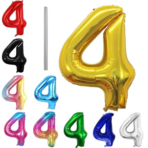 Geburtstag zahlen Luftballon 4 jahre-Gold XXL Jumbo Folienballon 40 Zoll – 101 cm Luftballons 4 Geburtstag Junge Mädchen Babyparty Geburtstagsdeko Jubiläumsparty Dekoration Geburtstag zahlen Luftballon 4 jahre-Gold XXL Jumbo Folienballon 40 Zoll – 101 cm Luftballons 4 Geburtstag Junge Mädchen Babyparty Geburtstagsdeko Jubiläumsparty Dekoration von Shixpiov